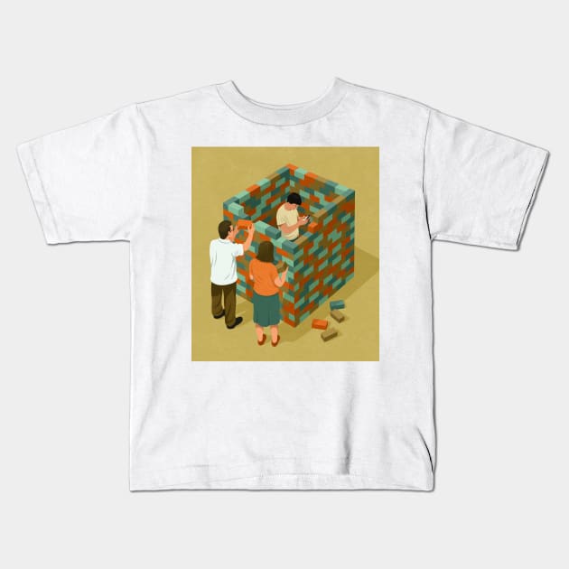 Teenager Wall Kids T-Shirt by John Holcroft